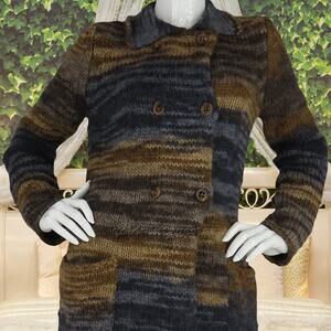 Womens APC Wool Peacoat Style Italy Knit Cardigan Jacket M